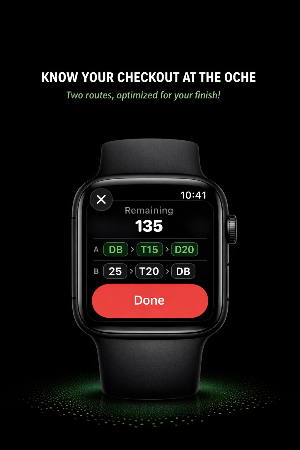 Checkout suggestions with two routes, optimised for your finish